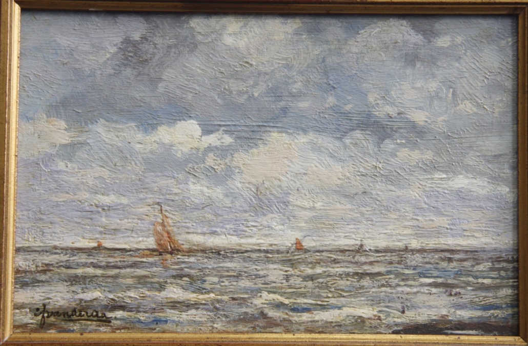 Olieverfschilderij van Cornelis Johannes van der Aa na restauratie, volledig gerestaureerd